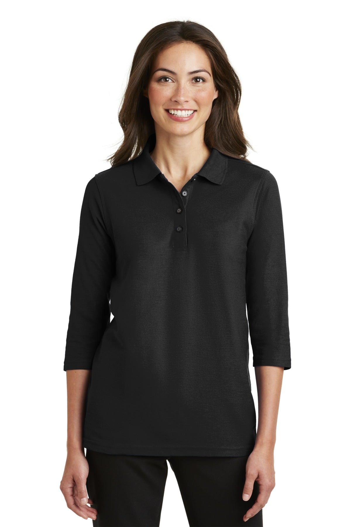 Port Authority Damen Seide Touch 3/4-Ärmel Polo L562