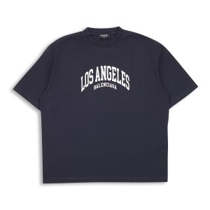 Marine blau los angeles drucken T-Shirt