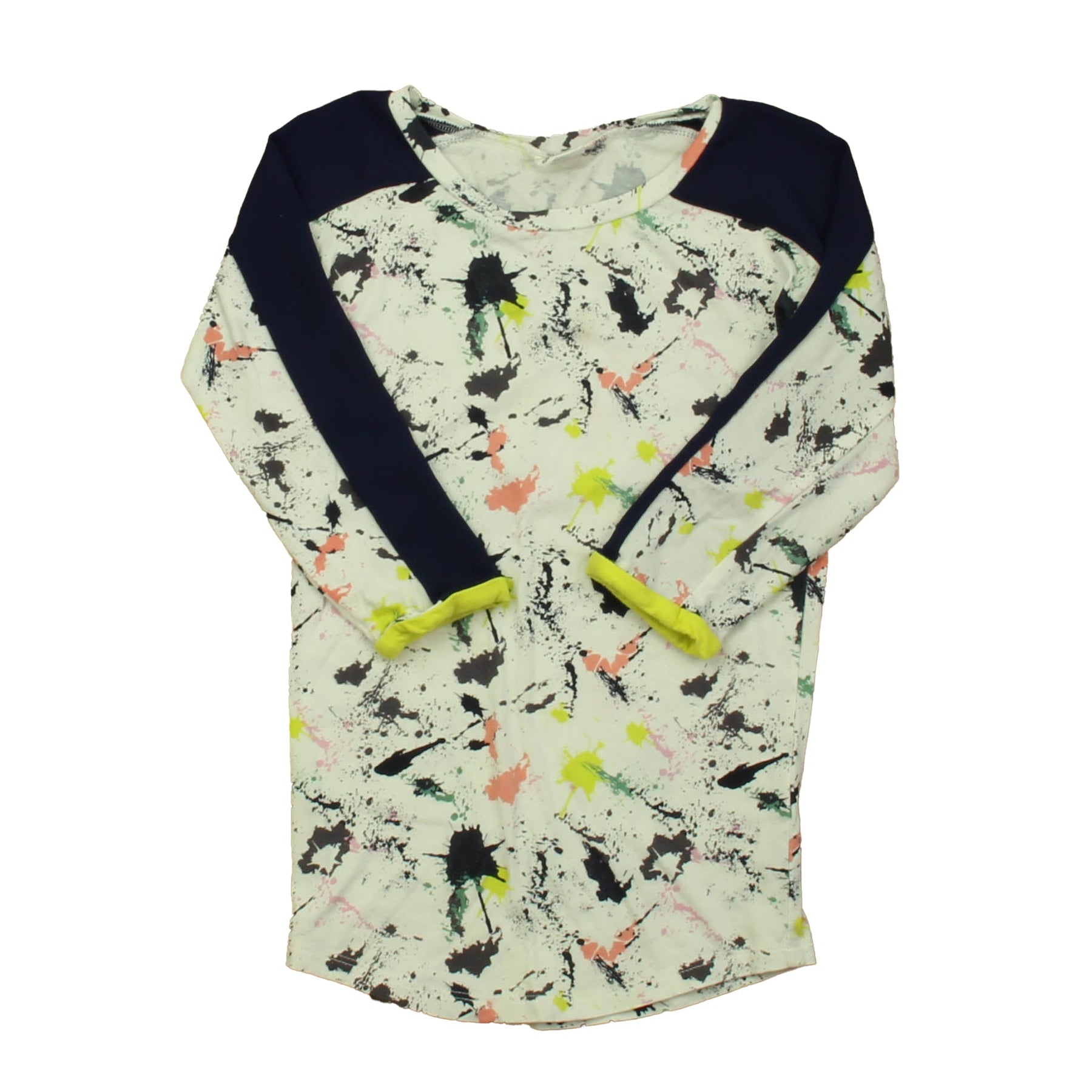 Egg Mädchen Dunkelblau – Weißes Paint Splatter Kleid