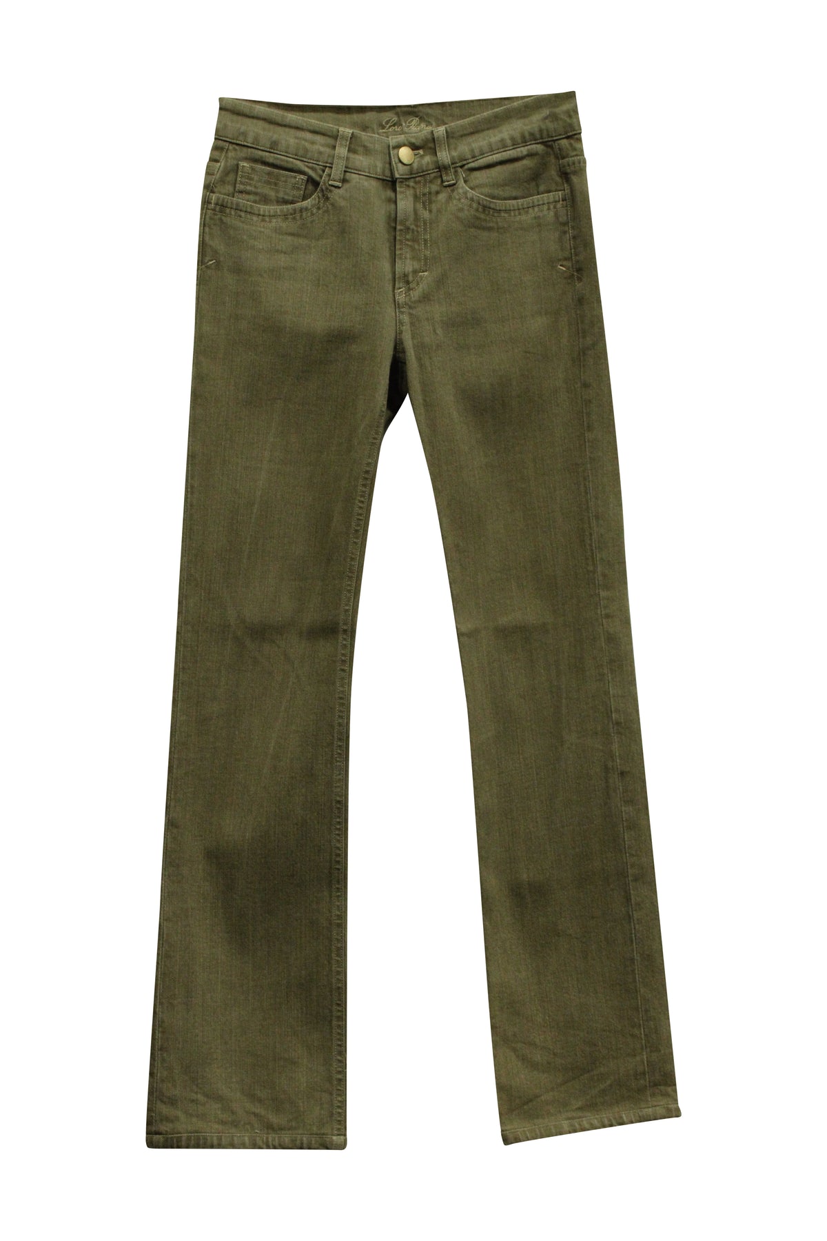 Loro Piana Hose mit geradem Bein aus grüner Baumwolle