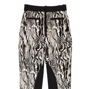 schwarz & weiß beschädigte Tapisserie Hose