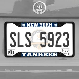 Fanmats New York Yankees Metal License Plate Frame Schwarzer Abgang