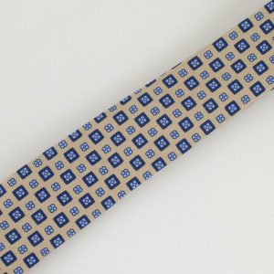 Braun mit Blumenmuster 100% Seide Skinny Neck Tie