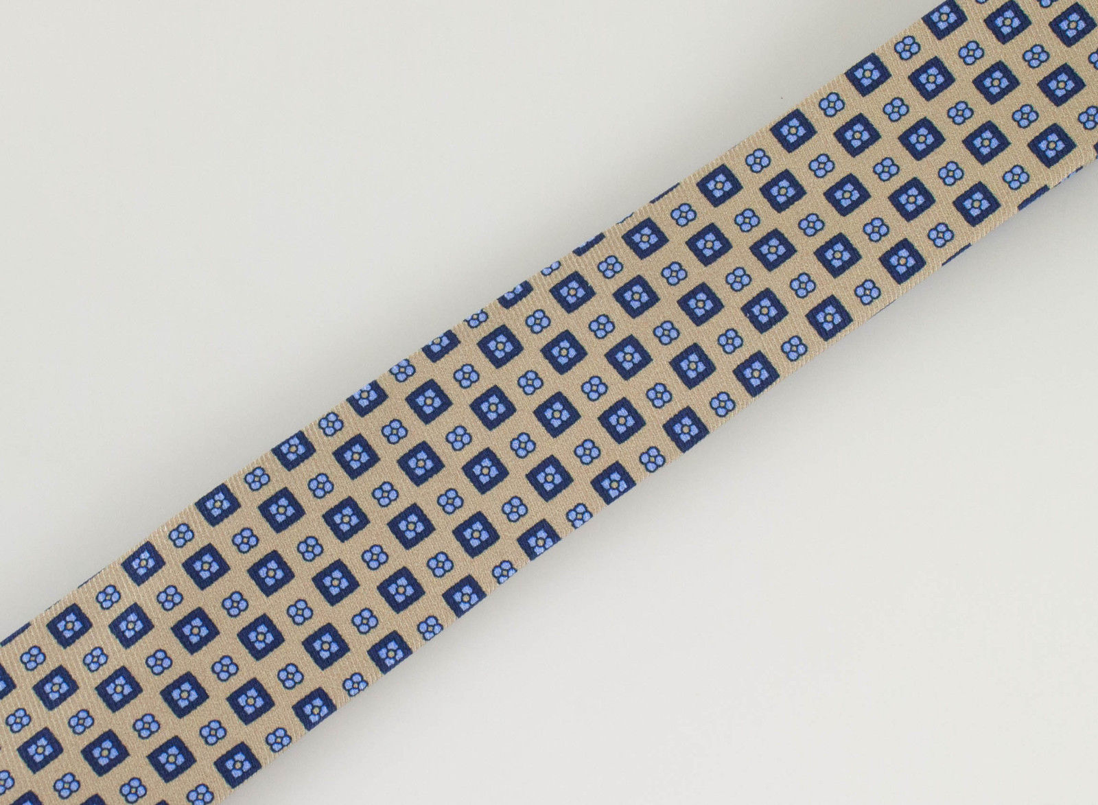 Braun mit Blumenmuster 100% Seide Skinny Neck Tie