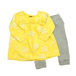 Tee Mädchen Gelb – Marine – Weiße Kleidung Sets