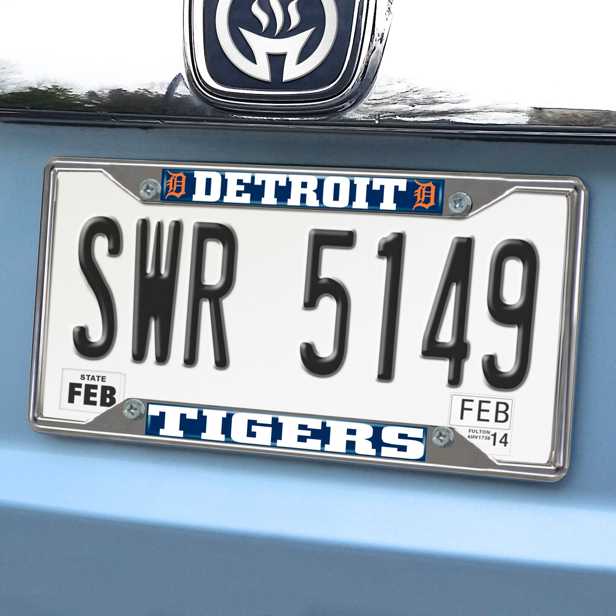 Fanmats Detroit Tigers Chrom Metall Nummernschild Rahmen, 6,25 "x 12,25"