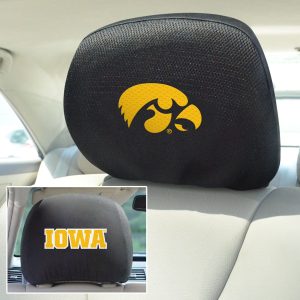 Fanmats Iowa Hawkeyes bestickte Kopfstütze Abdeckung Set – 2 Stück