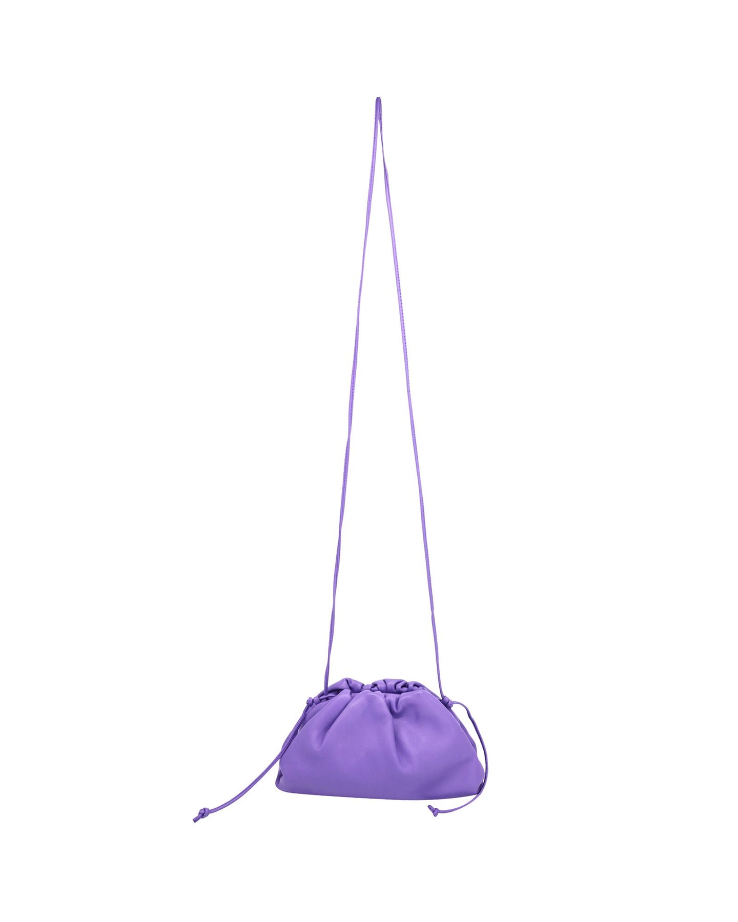 Bottega Veneta Mini Pouch Clutch aus violettem Leder
