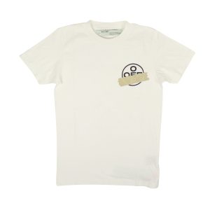 Weiß Beige Tape Pfeile T-Shirt