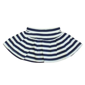 Classic Prep Mädchen Cornflower Blau – Heller weißer Streifenrock