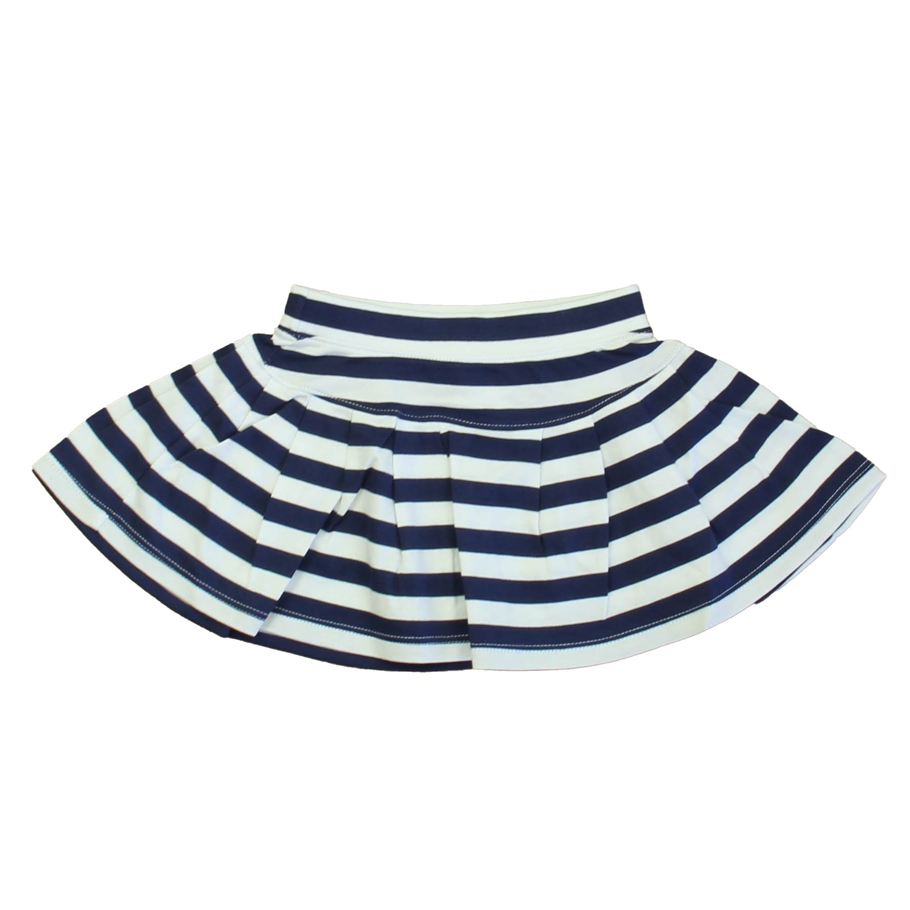 Classic Prep Mädchen Cornflower Blau – Heller weißer Streifenrock