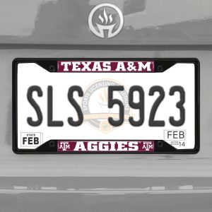 Fanmats Texas A&M Aggies Metal License Plate Frame Schwarzer Abgang