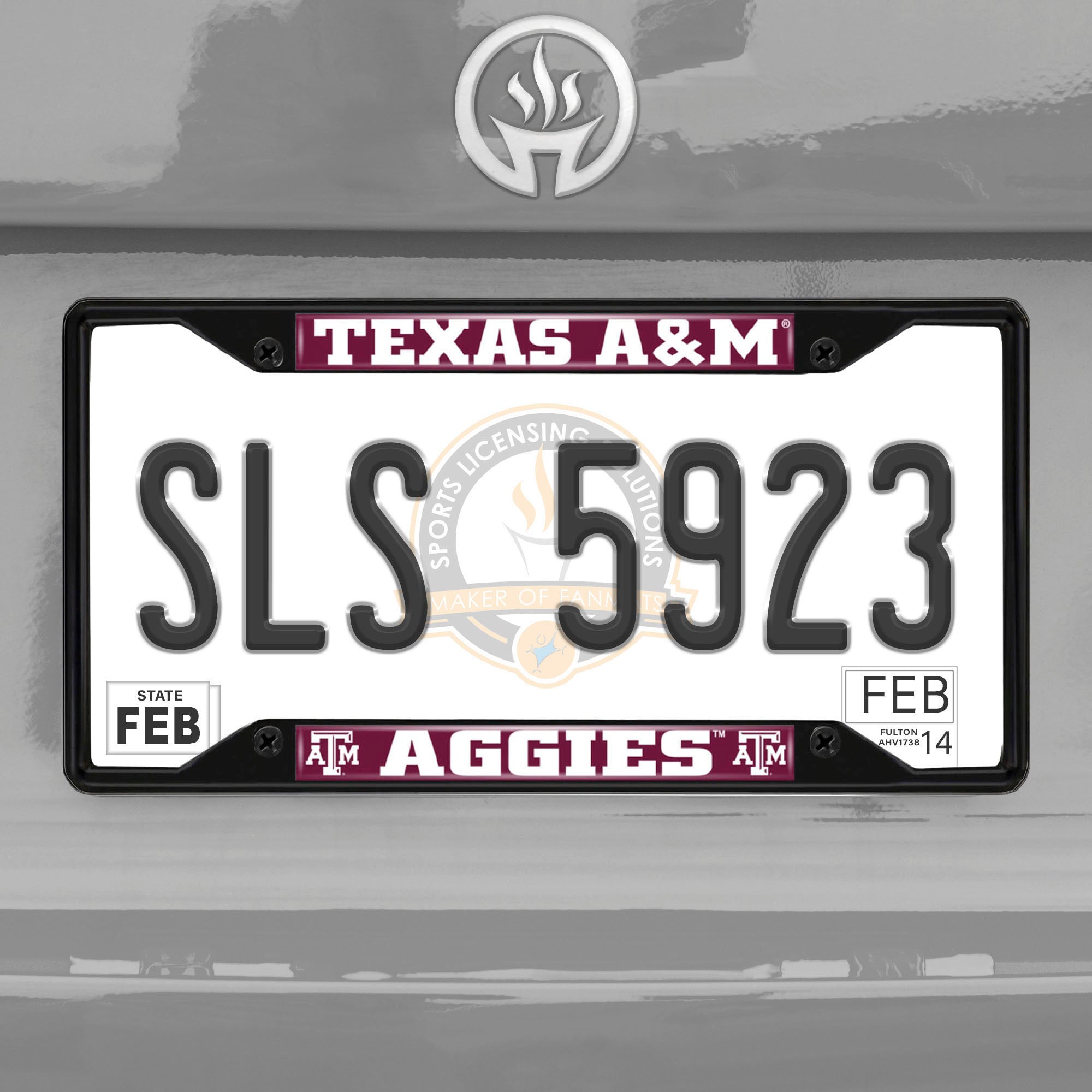 Fanmats Texas A&M Aggies Metall-Kennzeichenrahmen schwarz Finish