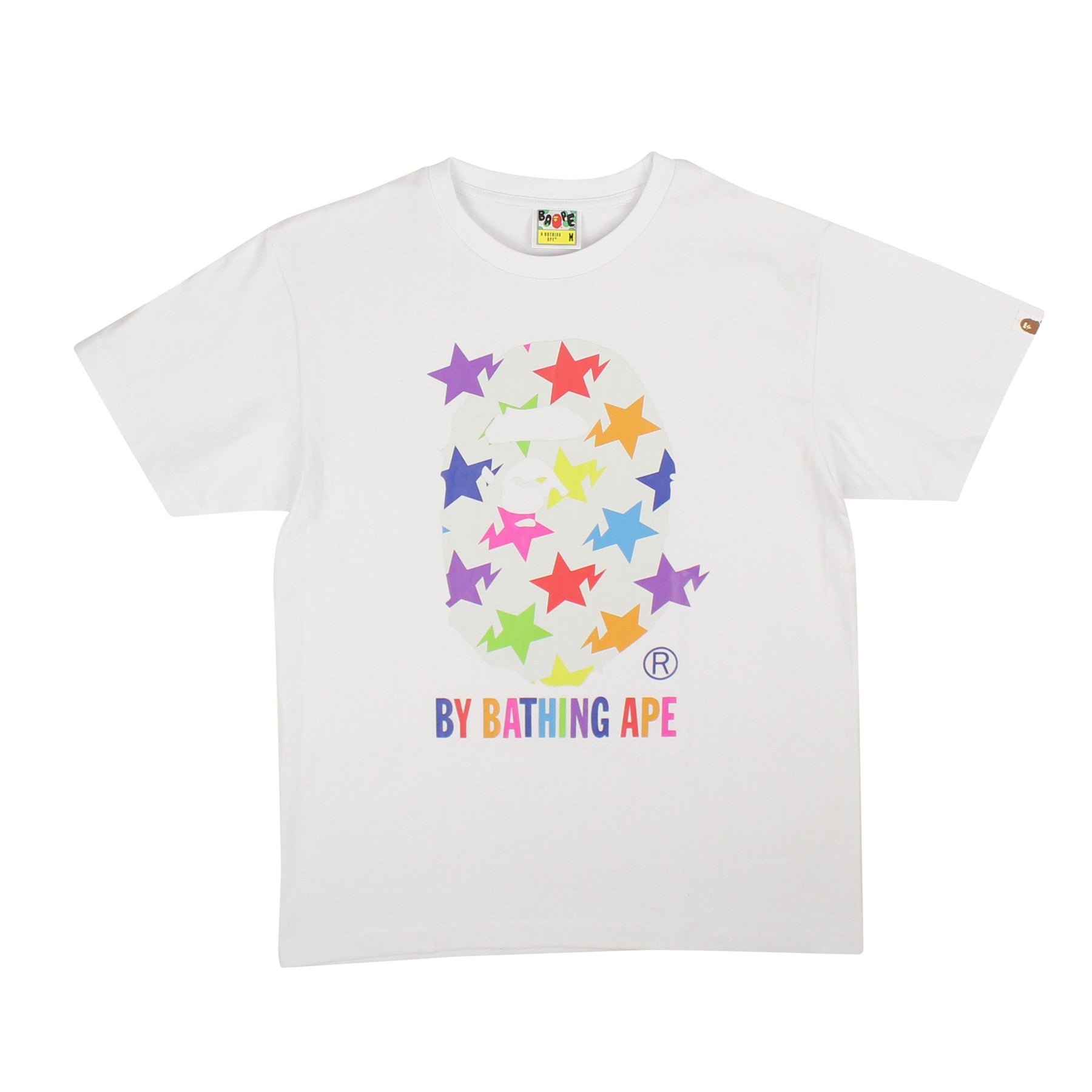 Buntes und weißes groß Head Star T-Shirt