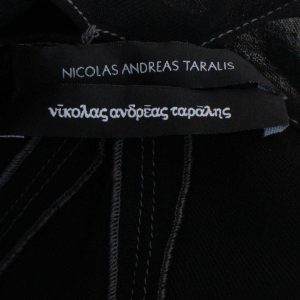 schwarze Wolle Mischung ärmelloses Kleid drapieren