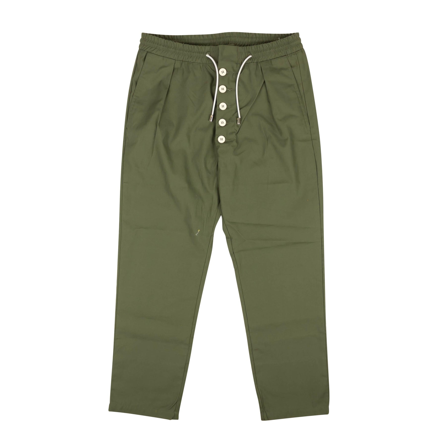 Grüne Knopfhose mit Kordelzug