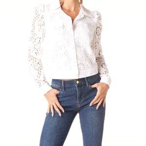 Averill Eyelet Jacke in weißer Öse