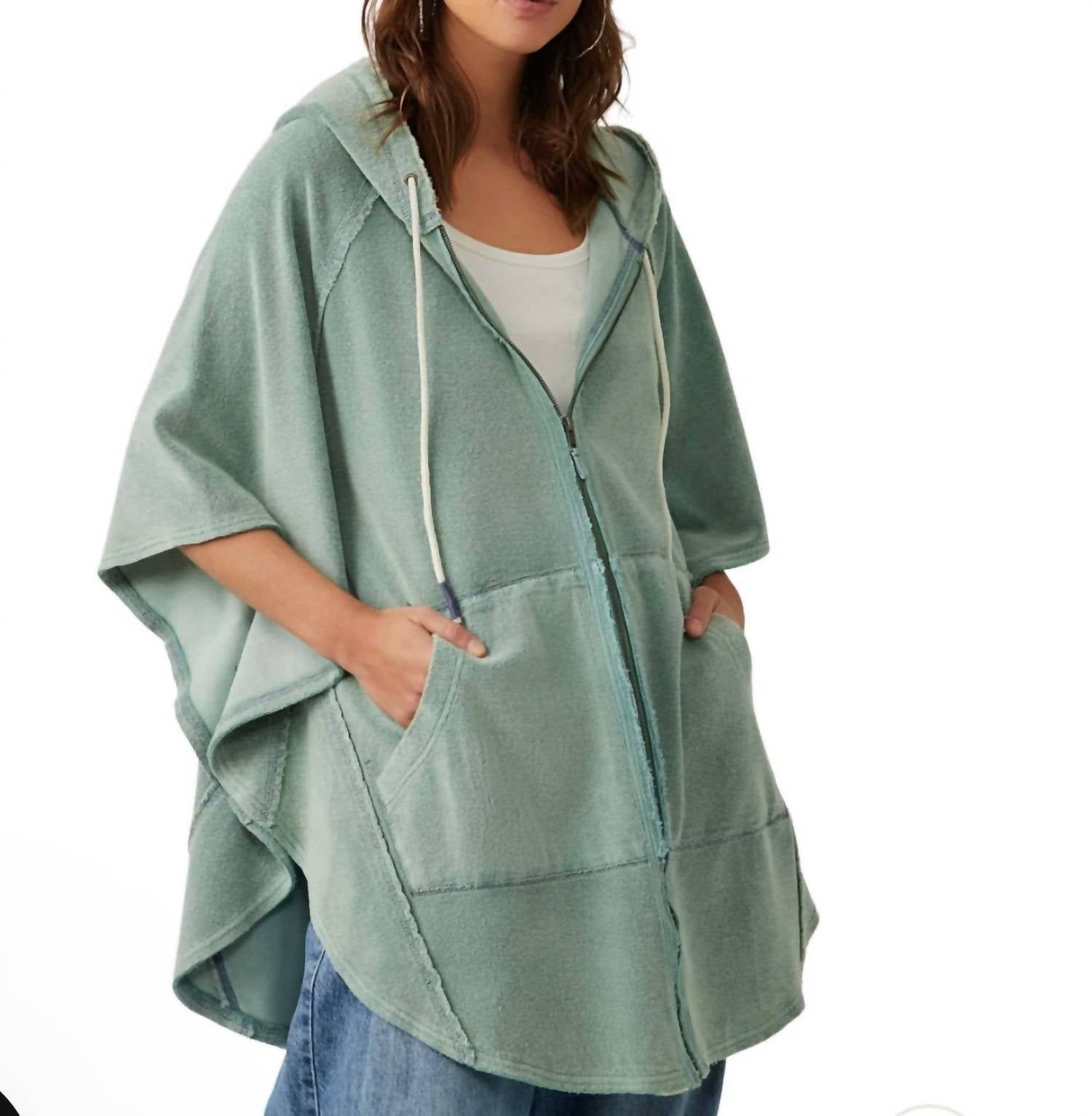 Strand Liebe Poncho in blau Surf Combo