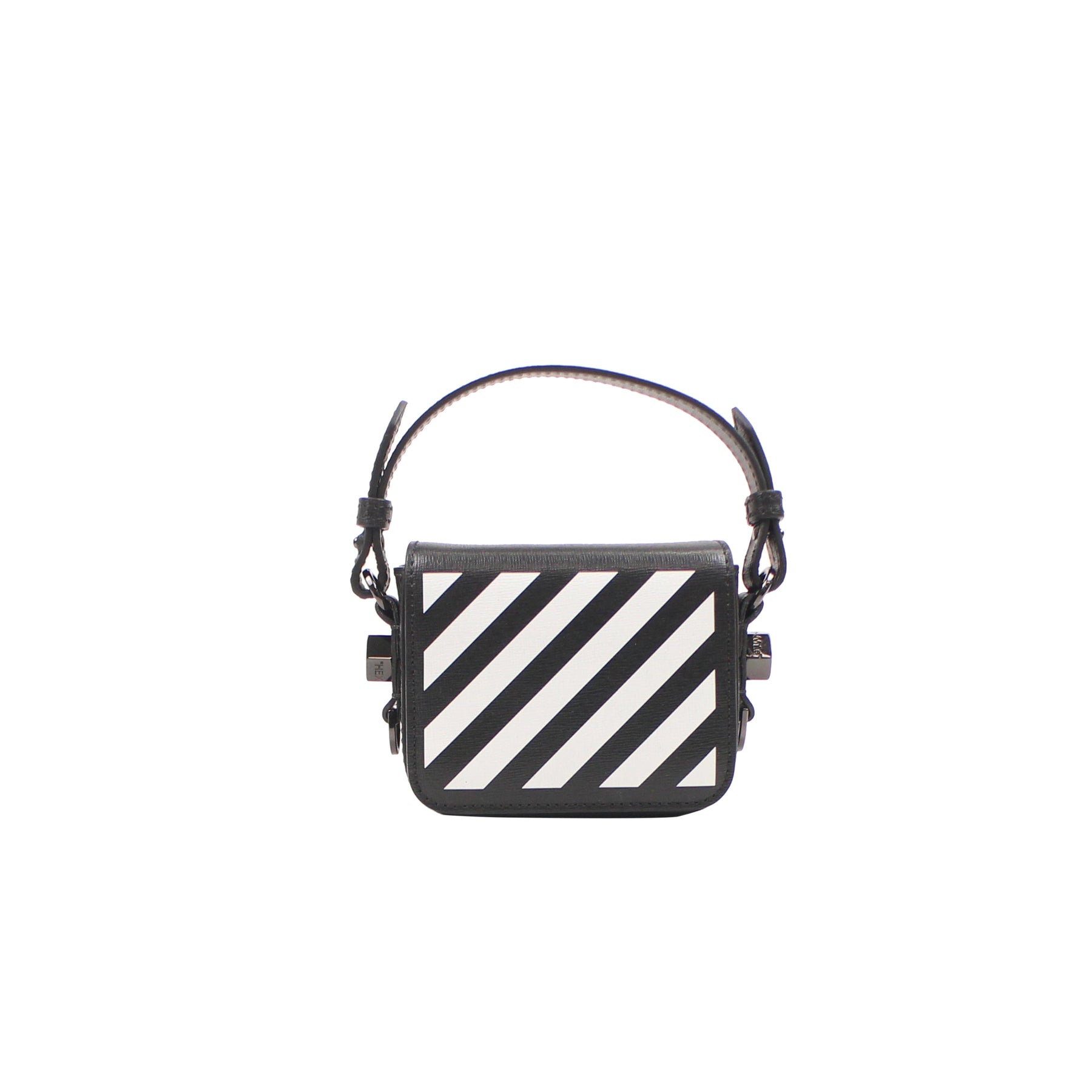 Schwarze/weiße Binder Clip Tasche