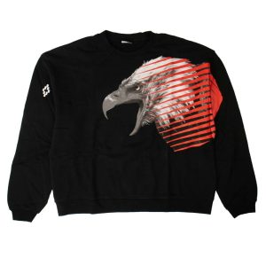 Schwarzes Pawun Rundhals-Sweatshirt