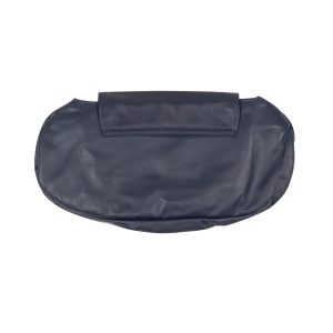 Beschädigte dunkelblaue Leder Clutch Tasche