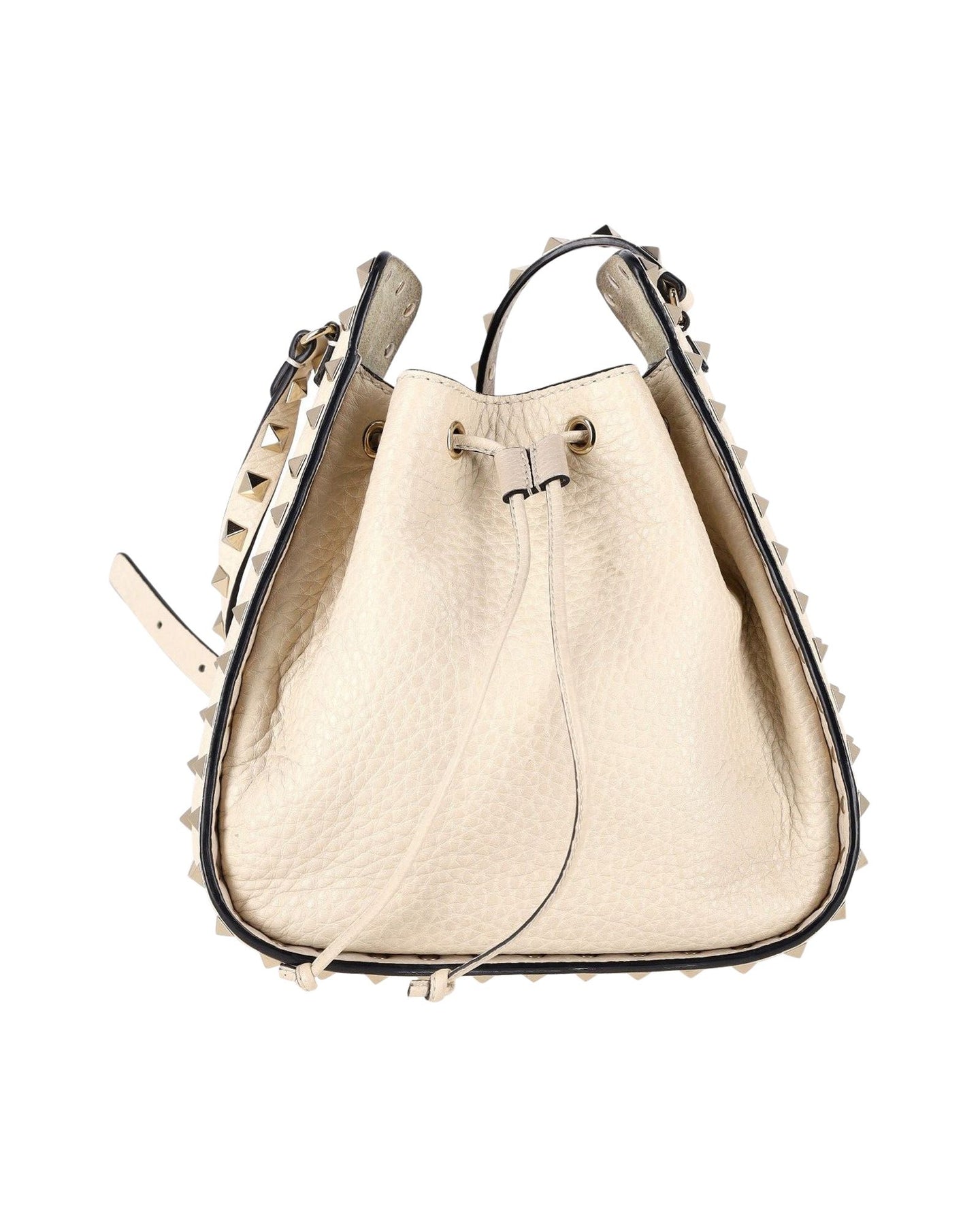 Valentino Garavani Rockstud Bucket Tasche aus schwarzem Leder