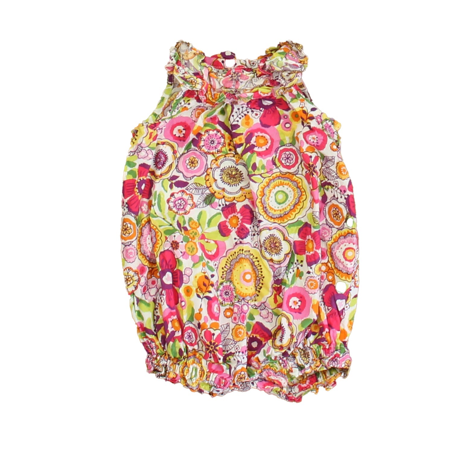 Vera Bradley Mädchen Rosa – gelbe Blumen Strampler