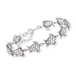 Ross-Simons Sterling Silber Meeresschildkröte Armband