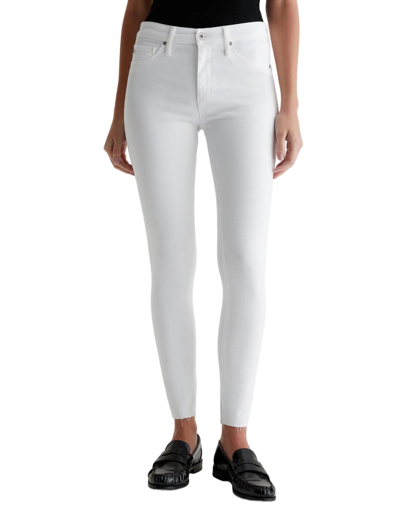 Farrah Skinny Knöchel Jeans in Weiß