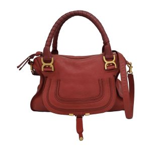Chloe Marcie Medium Handtasche aus rotem Kalbsleder – 7707795390524