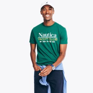 Nautica Nachhaltig gefertigtes Yacht Club-Grafik-T-Shirt für Herren