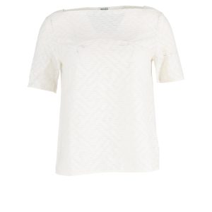 Kenzo Textured Oberteil aus weißer Baumwolle – 7833699450940