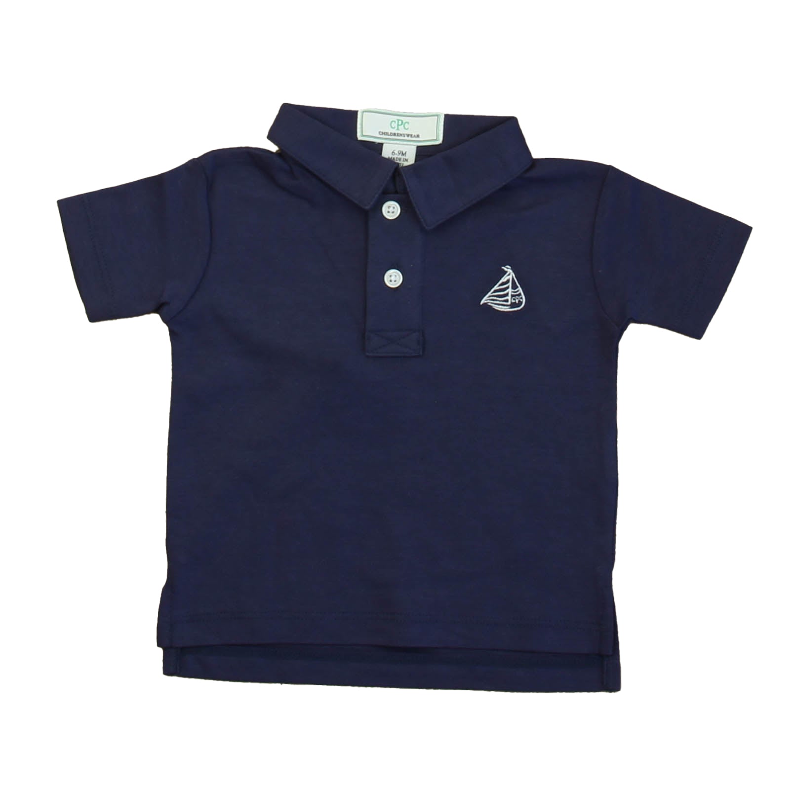 Classic Prep Jungen Mittelalterliches Blaues Poloshirt Größe: 6-9 Monate