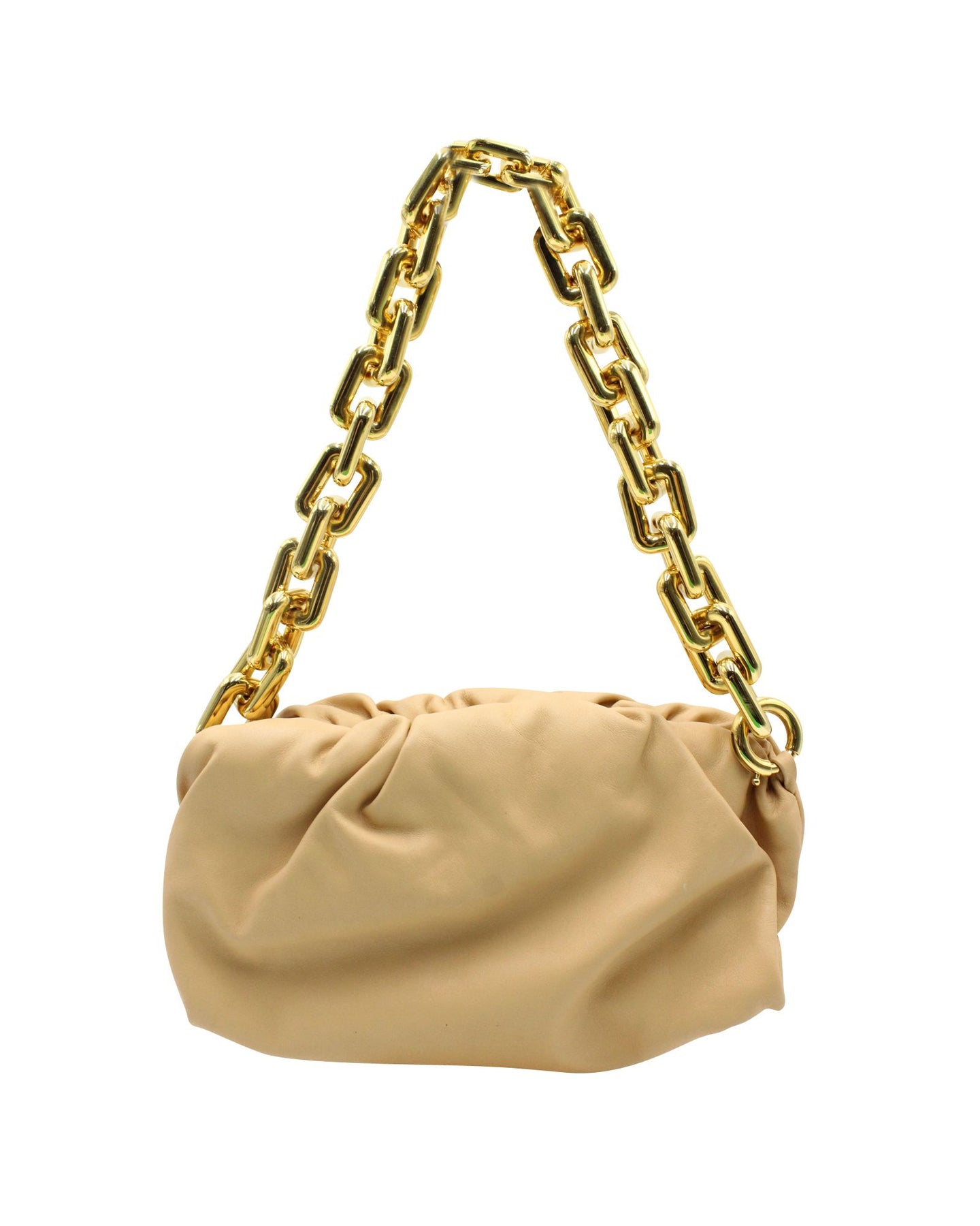 Bottega Veneta Kettentasche aus braunem Kalbsleder