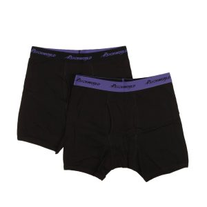 95- PSY-1034 /XS Boxer_Shorts_Black/Violett Schwarz/Violett PSYCHWORLD Logo Band Boxershorts 2er Packung
