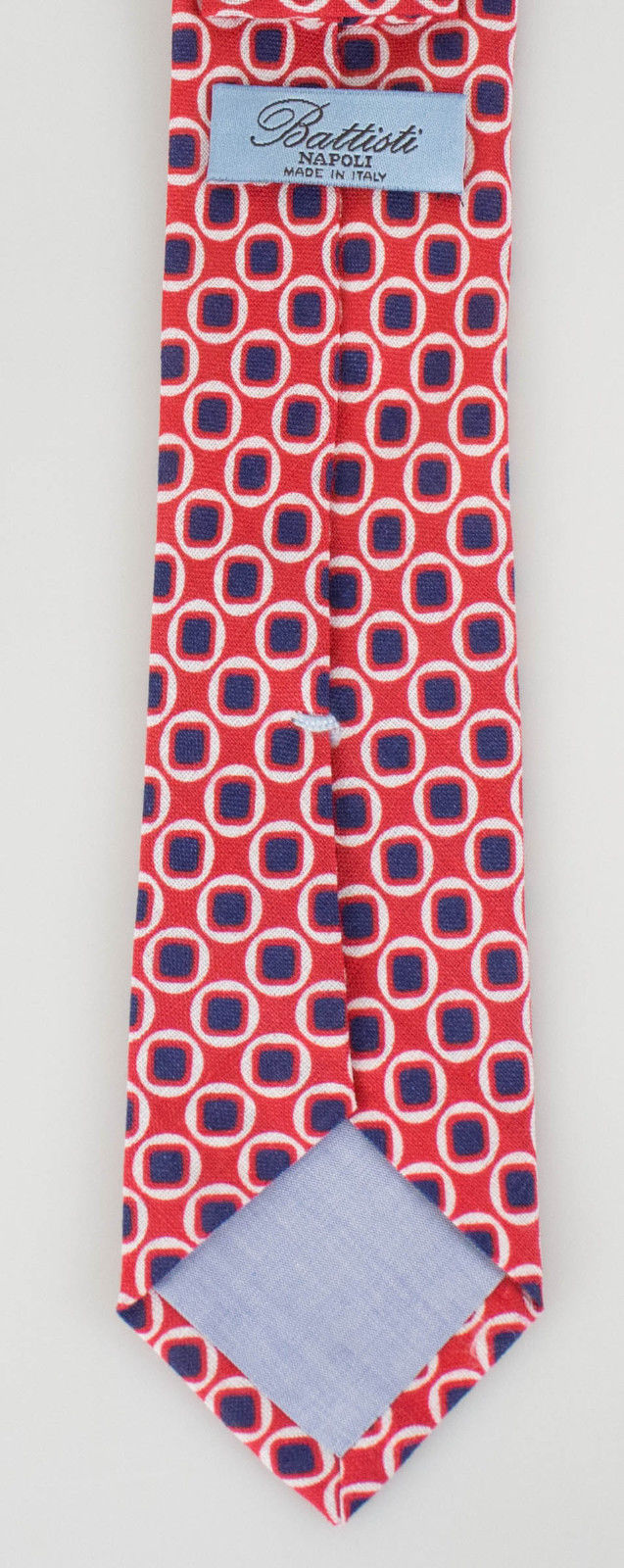 Rot mit Kreismuster 100% Seide Skinny Neck Tie