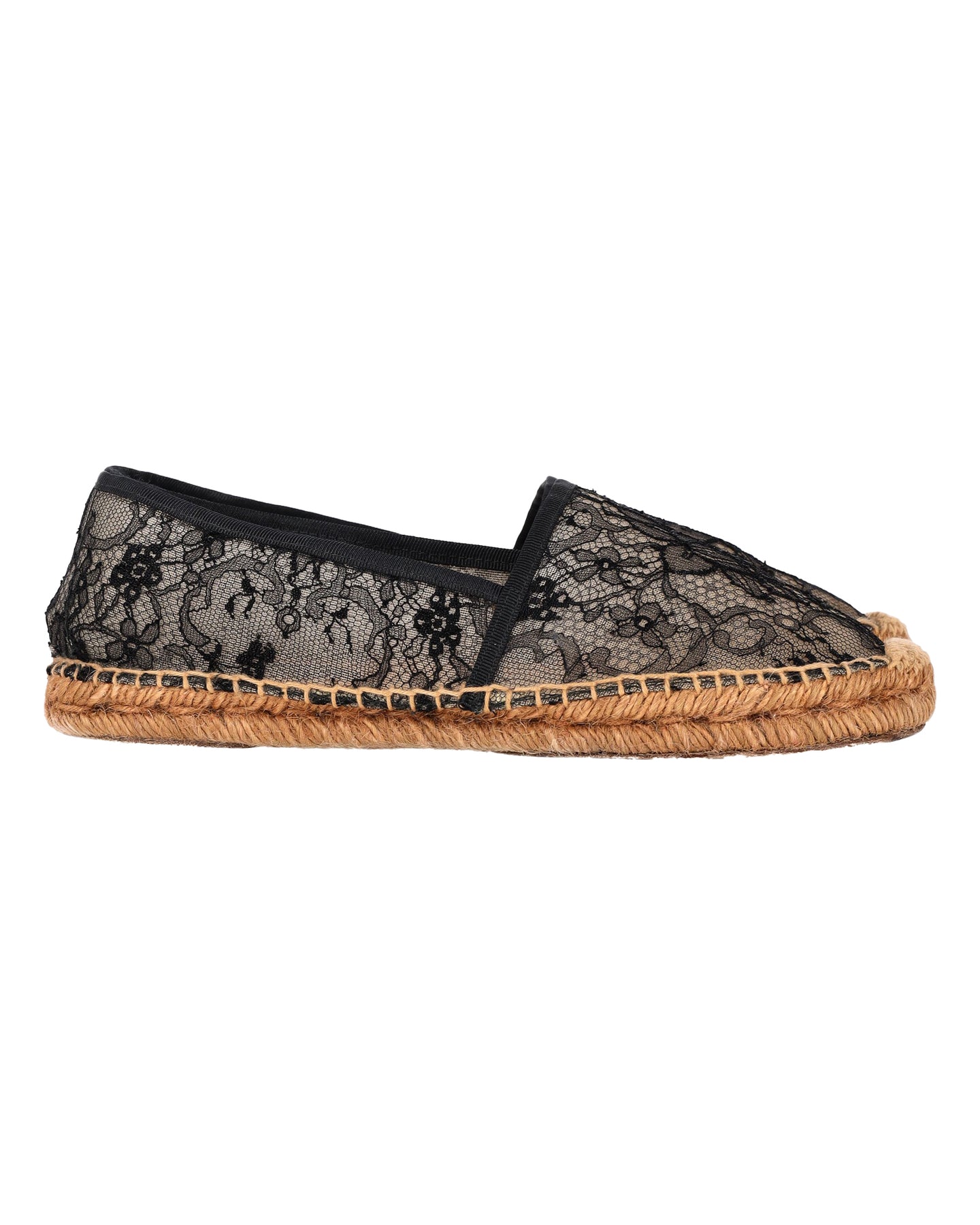 Dolce & Gabanna Espadrille Flache Schuhe in Schwarz