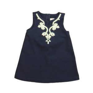 Janie and Jack Mädchen Marineblau-weißes Kleid – 7806002921532