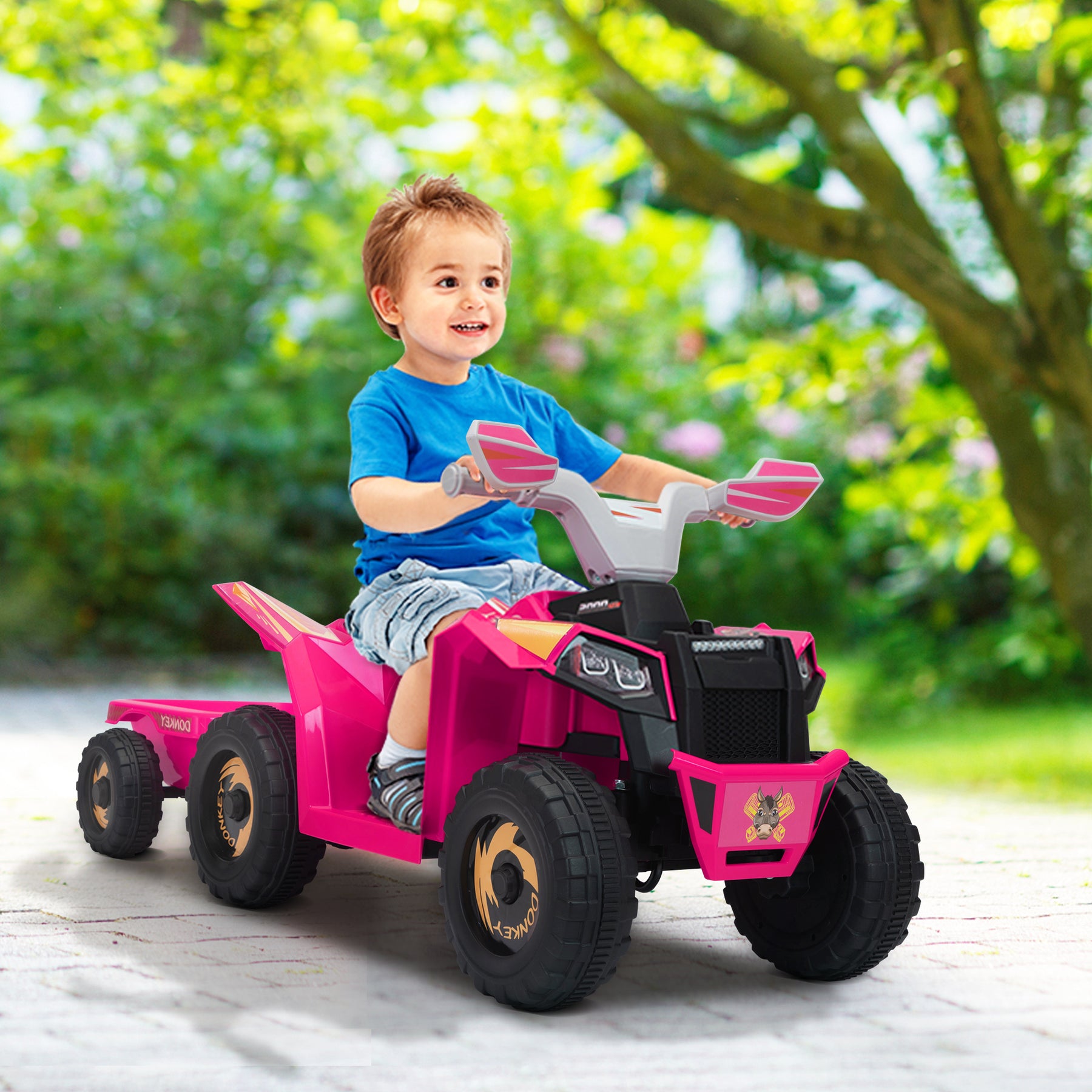 Streamdale Electric ATV für Kinder mit Anhänger Bluetooth