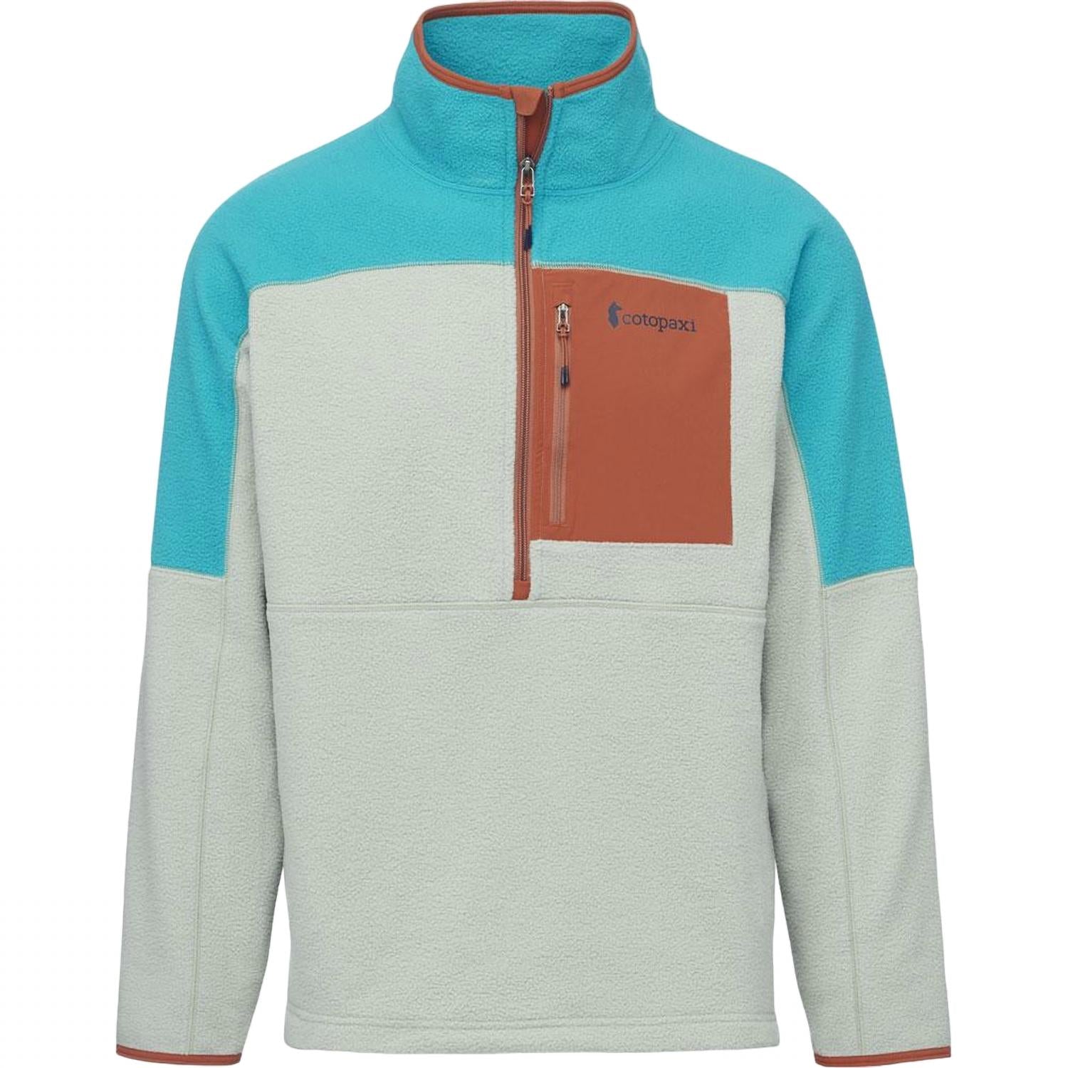Herren Abrazo Halb-Zip Fleece Jacke in Mineralblau/Pinsel