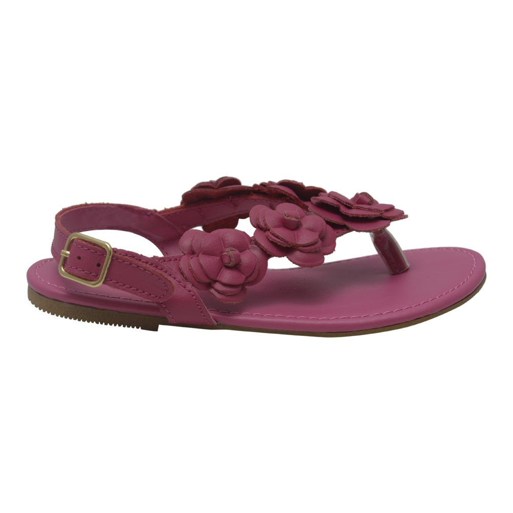 Mädchen Fuchsia Flower Blossom Akzent Schnalle String Sandalen 7-10 Kleinkind