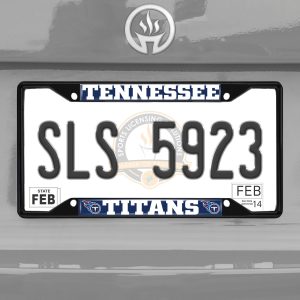 Fanmats Tennessee Titans Metal License Plate Frame Schwarzer Abgang