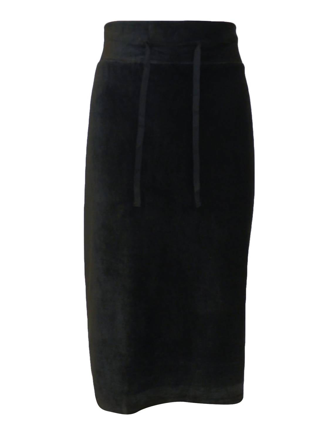 Damen Velour Sport Rock in Schwarz