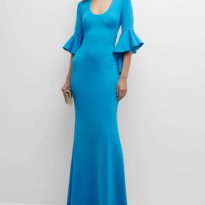 Cambria Gown in Cerulean blau