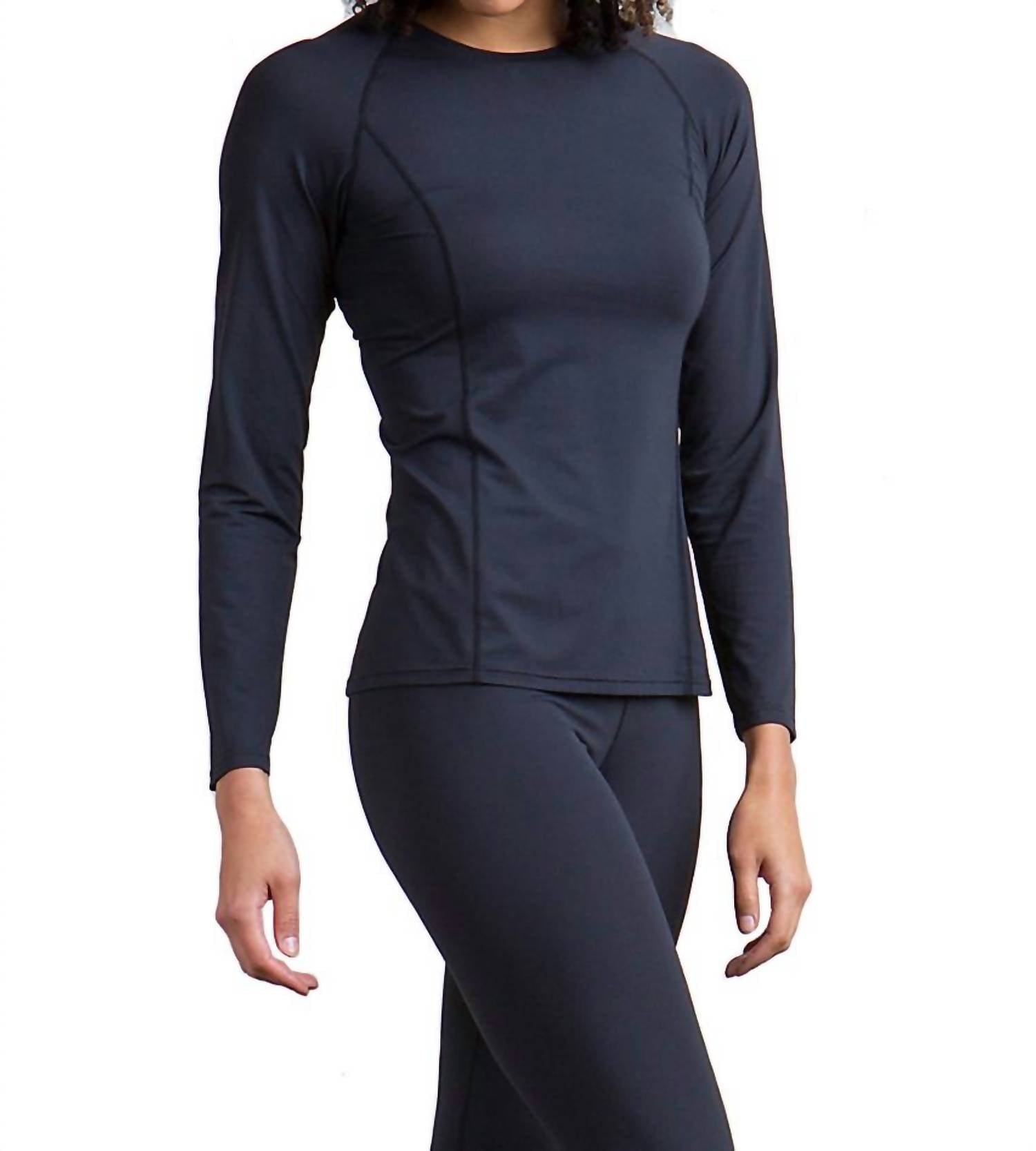 Give-N-Go Performance Base Layer Crew T-Shirt in Schwarz