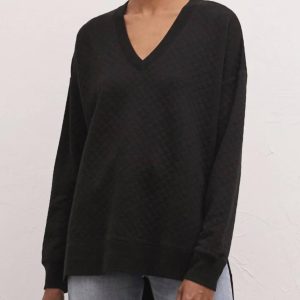 Modern Weekender in Schwarz gesteppt