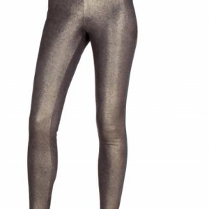 Metallic Glanz Formung Legging in schwarz-gold