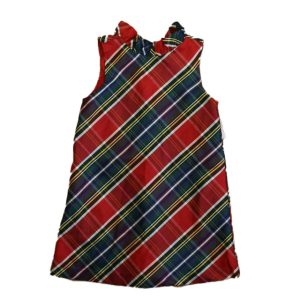 Crown & Ivy Mädchen rot-grüne Plaid Kleid – 7806020550716