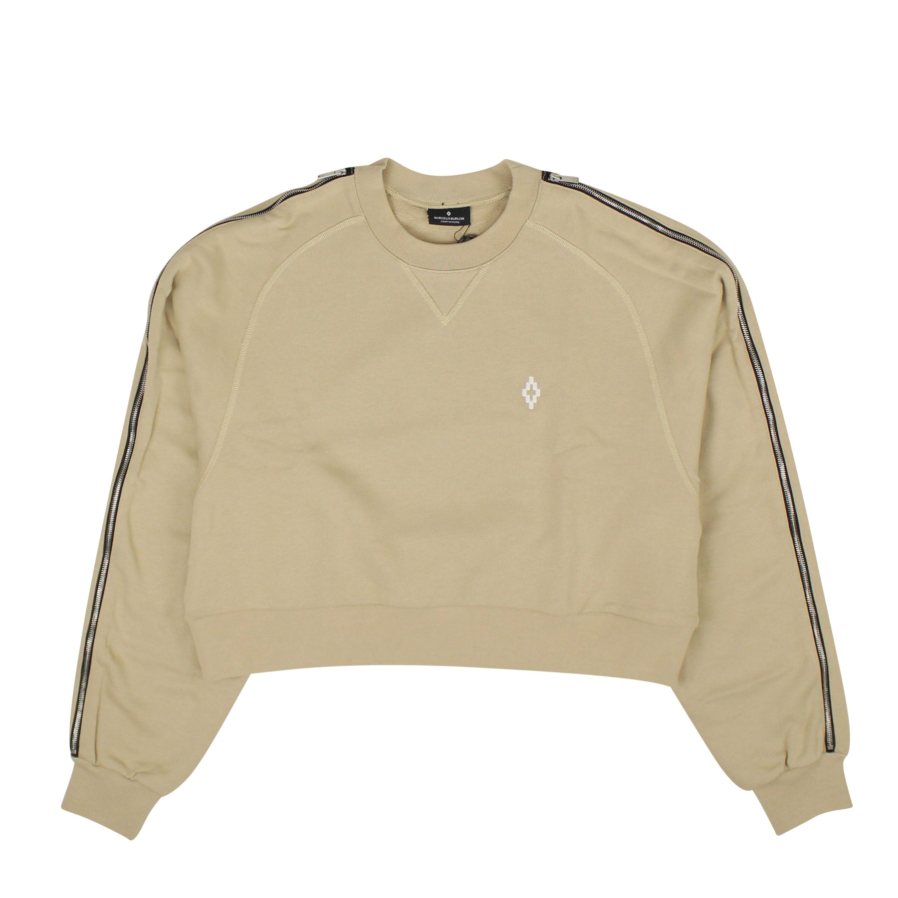 Beige ATMOSPHERA OPEN Seite Rundhalsausschnitt