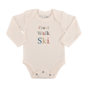langärmelige Grafik BodysuitsCrawl Walk Ski